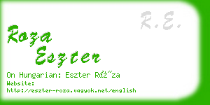 roza eszter business card